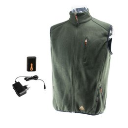 ALPENHEAT gilet chauffante ----- FIRE PERFORMANCE tissus/polaire tricoté  vert