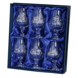 Verres en cristal en coffret 6 pièces