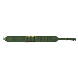 Cartouchière en tissu nylon vert, cal. 12
