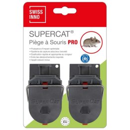 2 PIÈGES À SOURIS SUPERCAT PRO AVEC PRÉSENTOIR - SWISSINNO