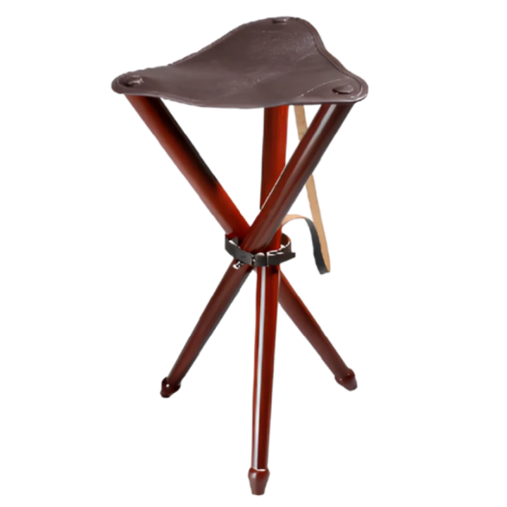 Siège trépied de battue hêtre et cuir 65 et 80 cm | Espace Chasse