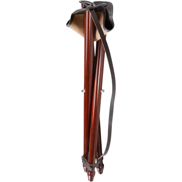 Siège trépied de battue hêtre et cuir 65 et 80 cm | Espace Chasse
