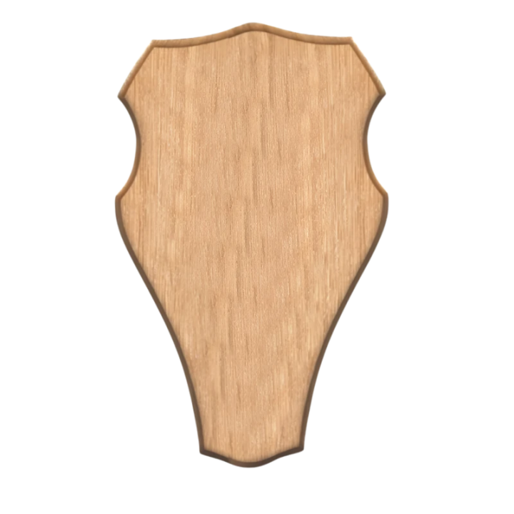 Écusson trophée cerf chêne 38 x 20 cm, 2 teintes | Espace Chasse