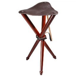 Siège trépied de battue hêtre et cuir 65 et 80 cm | Espace Chasse