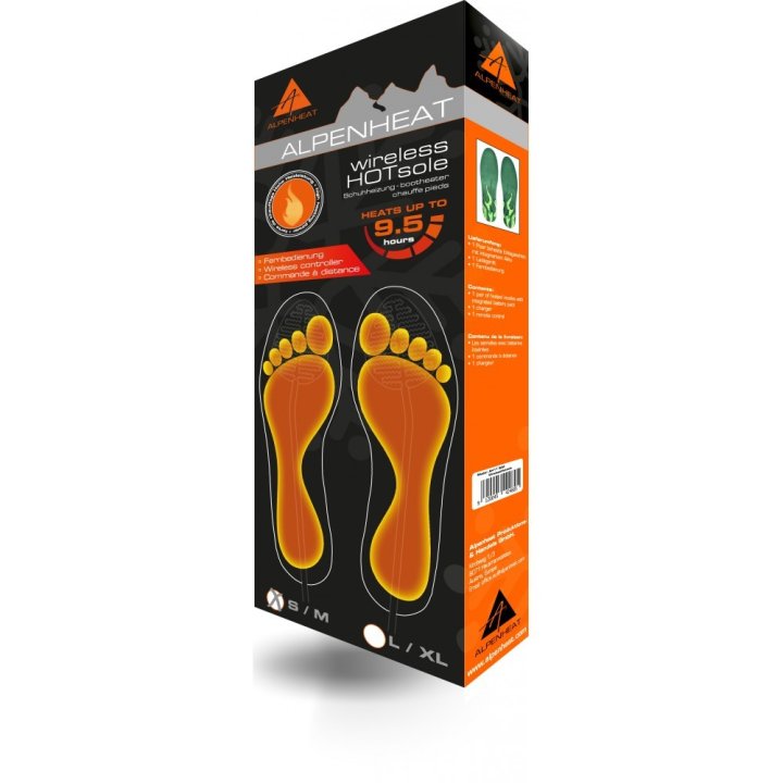 ALPENHEAT Semelle chauffante "WIRELESS HOTSOLE" accu intégré 