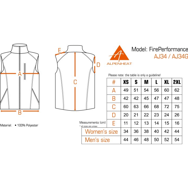 ALPENHEAT veste chauffante ----- fire performance tissus/polaire vert