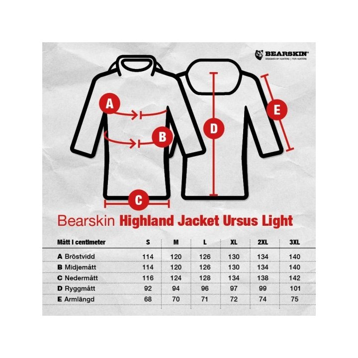 BEARSKIN veste highland ursus light