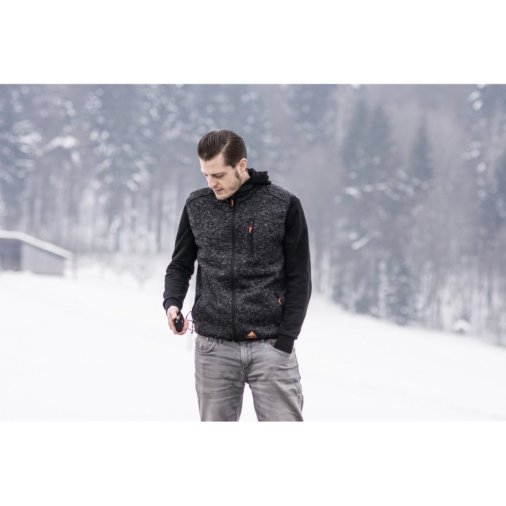 ALPENHEAT gilet chauffante ----- FIRE PERFORMANCE tissus/polaire tricoté noir