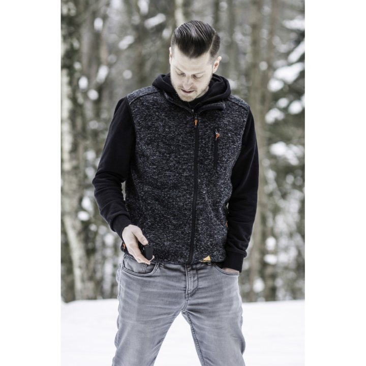 ALPENHEAT gilet chauffante ----- FIRE PERFORMANCE tissus/polaire tricoté noir