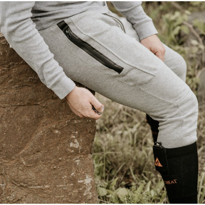 ALPENHEAT chaussettes chauffante coton kit télé-commande