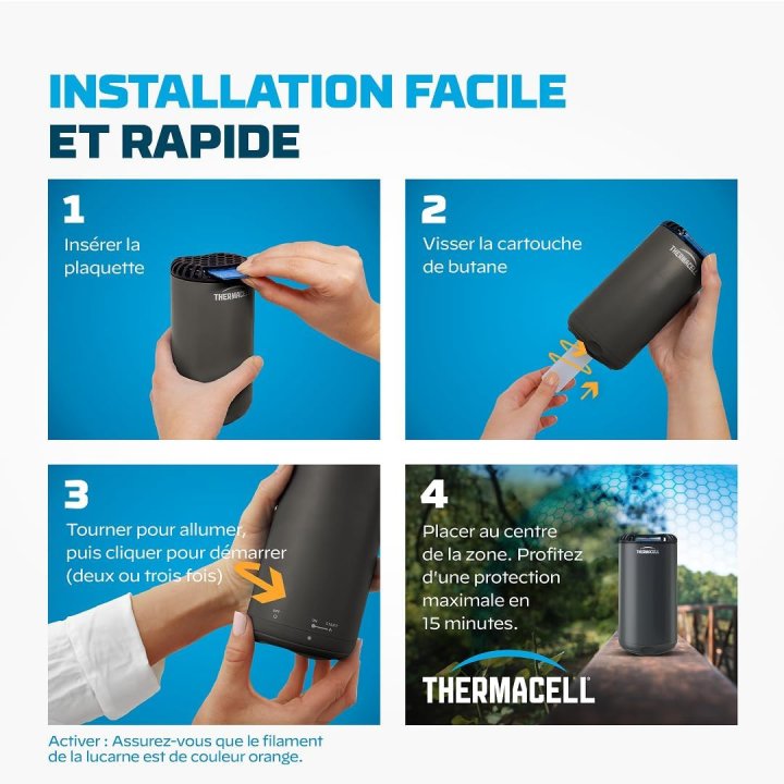 Diffuseur anti moustiques portable THERMACELL + recharge