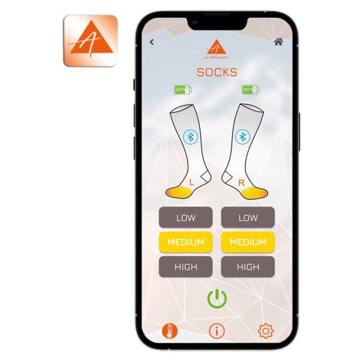 Chaussette Chauffante FIRE Socks APP Merino résistant