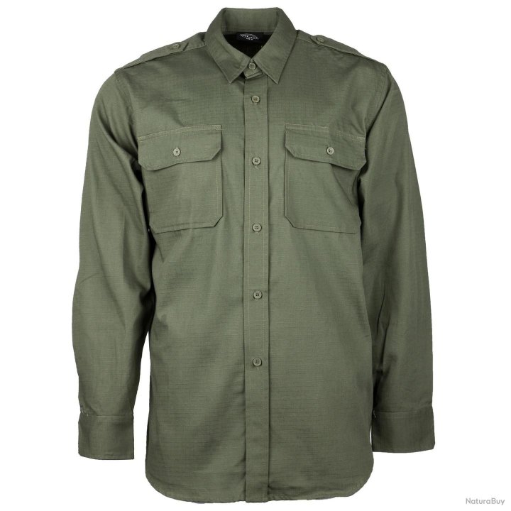 Chemise de treillis Mil-Tec coton Ripstop manches longues