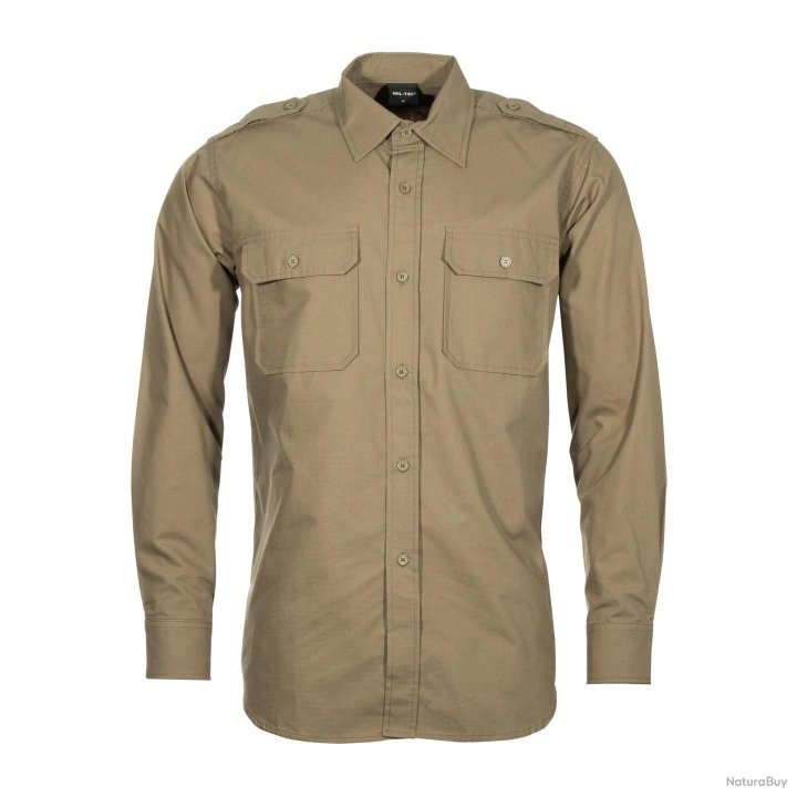 Chemise de treillis Mil-Tec coton Ripstop manches longues