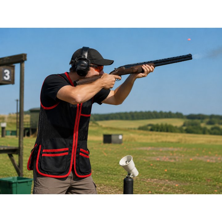 Gilet ball trap résistant Gaucher / droitier