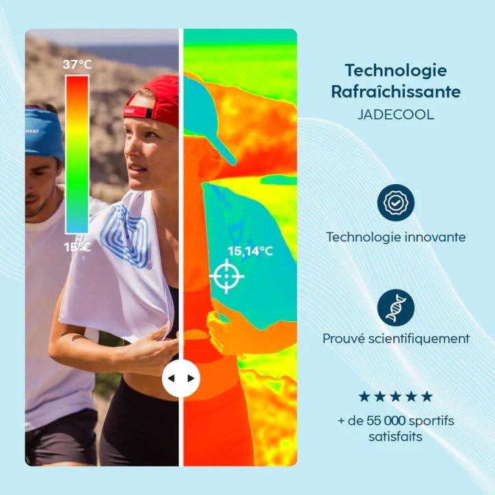 Serviette rafraîchissante XL G-HEAT JADECOOL : -15°C | Espace Chasse