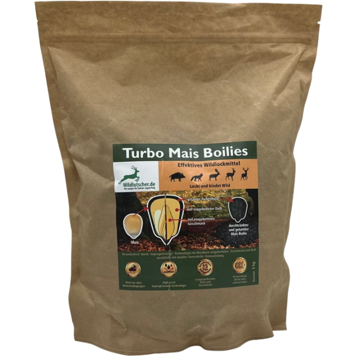 Boulettes Turbo Maïs 3 kg et 8 kg | Espace Chasse