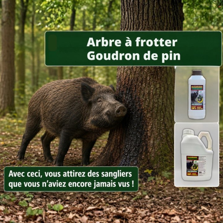 Goudron de pin 1 L et 5 L : arbre à frotter | Espace Chasse