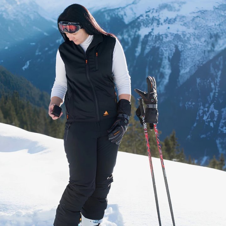 Gilet chauffant Alpenheat AJ9 softshell, 4 niveaux | Espace Chasse