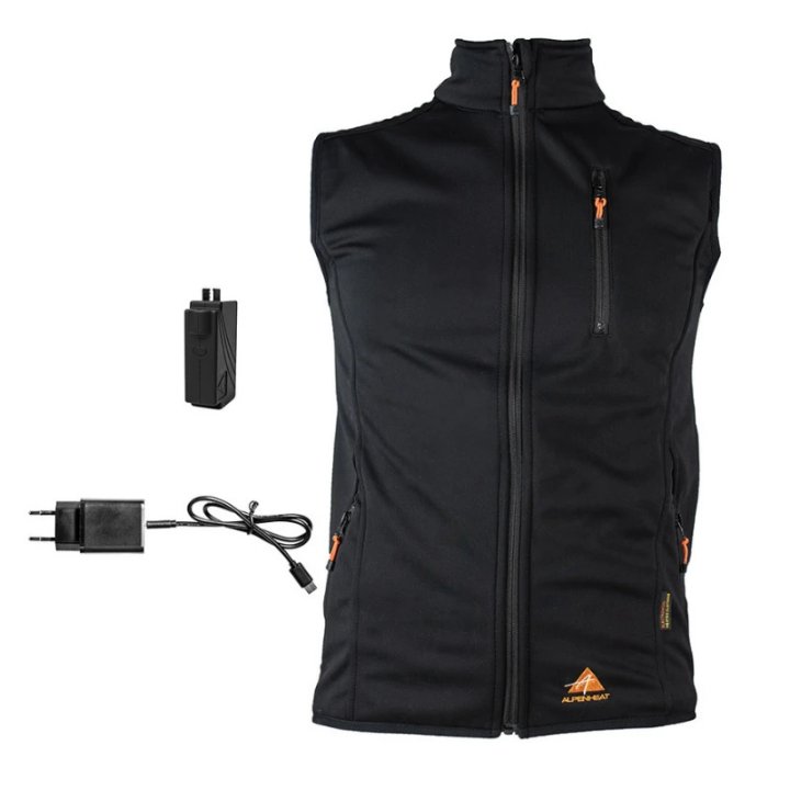 Gilet chauffant Alpenheat AJ9 softshell, 4 niveaux | Espace Chasse