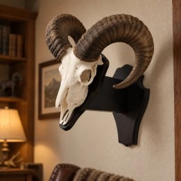 Socle bois pour trophée de mouflon, 2 tailles | Espace Chasse
