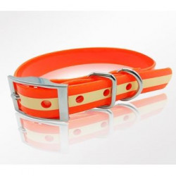 Collier pour chien phosphorescent ORANGE