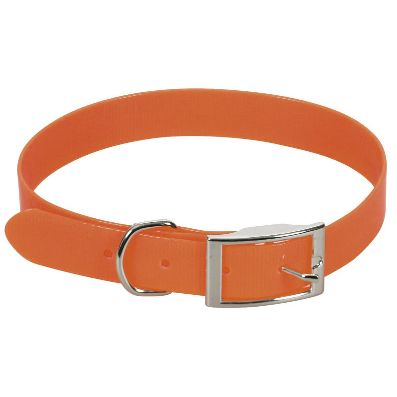 Collier chien orange fluo