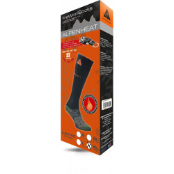 ALPENHEAT chaussettes chauffante laine kit télé-commande