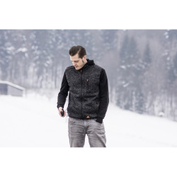 ALPENHEAT gilet chauffante ----- FIRE PERFORMANCE tissus/polaire tricoté noir