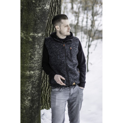 ALPENHEAT gilet chauffante ----- FIRE PERFORMANCE tissus/polaire tricoté noir