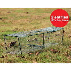 BOÎTE À FAUVE AVEC PORTES INVISIBLES (USA), 2 ENTRÉES, 127 X 26 X 26 CM - BOXTRAP