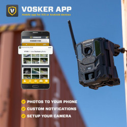 VOSKER V100 Caméra de sécurité extérieure sans-fil 4G