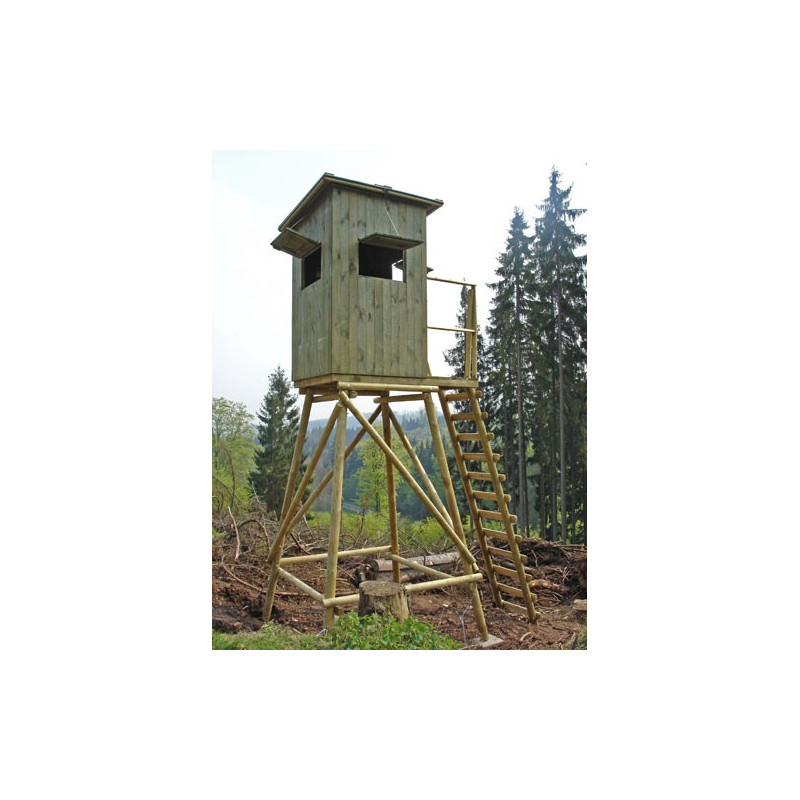 Mirador Affût type fermé avec balcon hauteur 5m