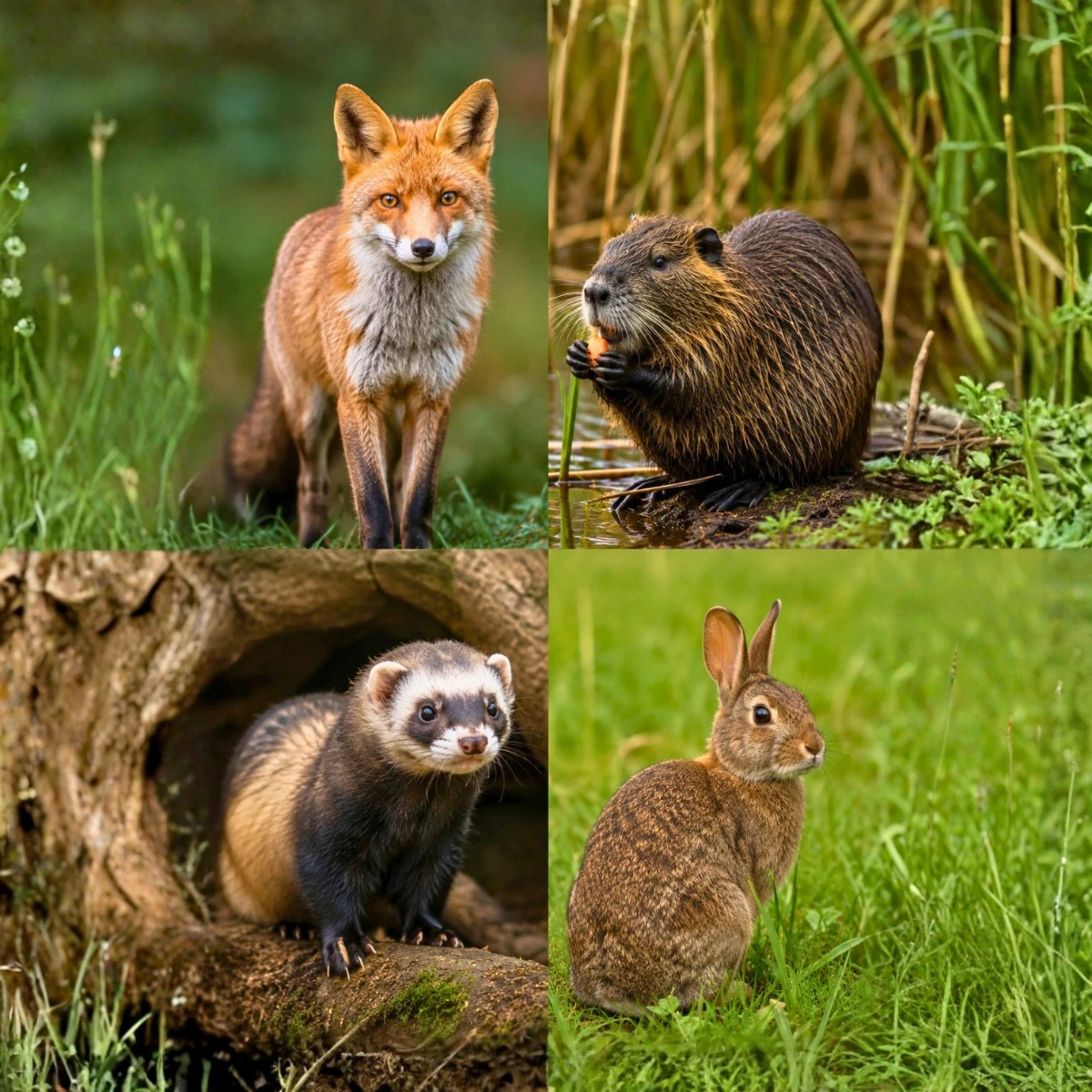 RENARD RAGONDIN LAPIN FURET
